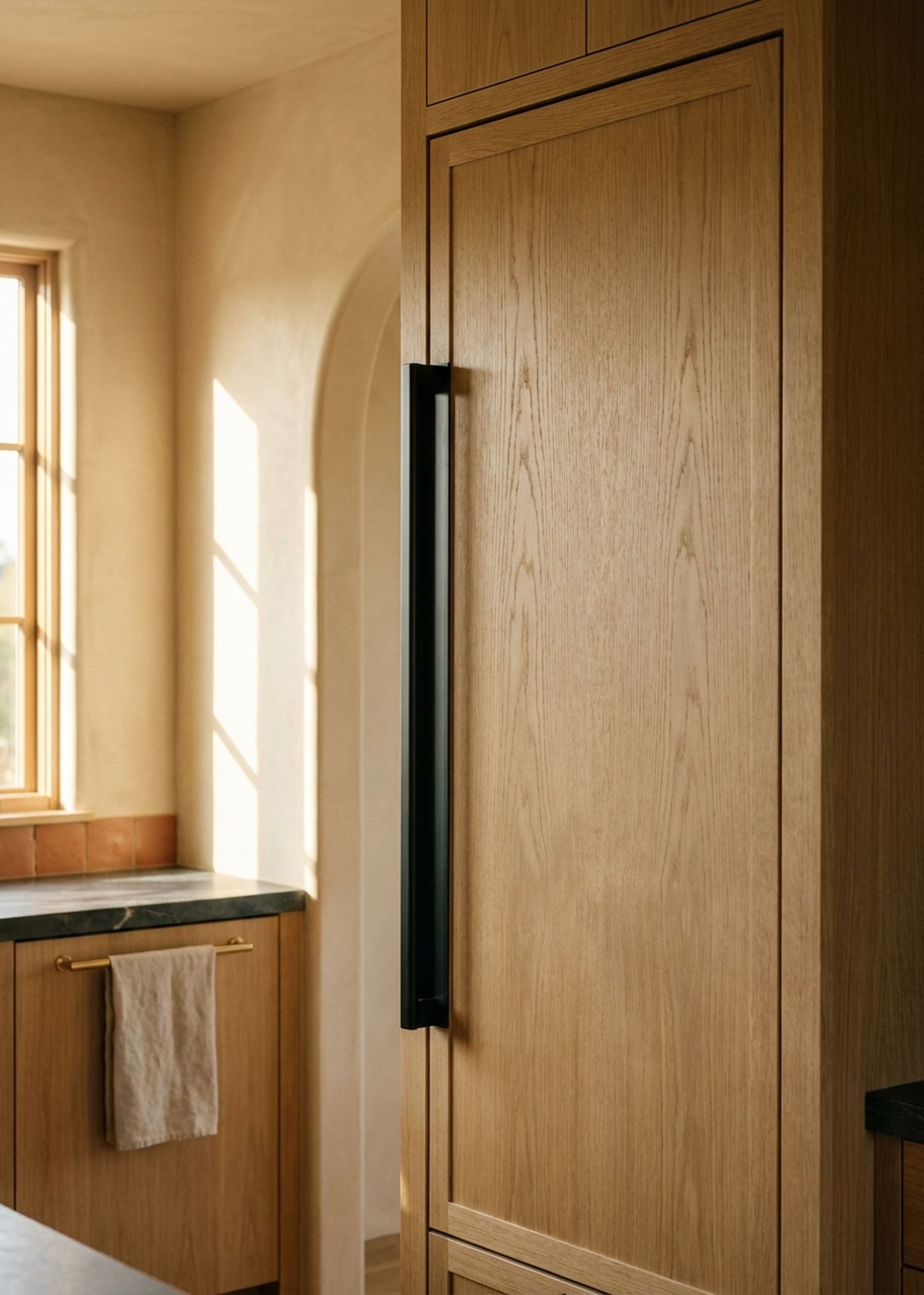 Premium built-in appliance detail in a California kitchen